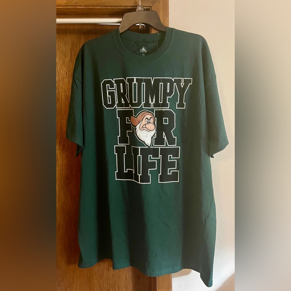 Disney Shirt Grumpy for Life Short Sleeves Unisex 2X XXL New with Tags